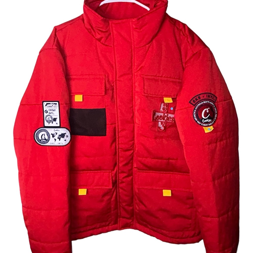 Cookies Mile High Puffer Jacket Red NWT Size XL